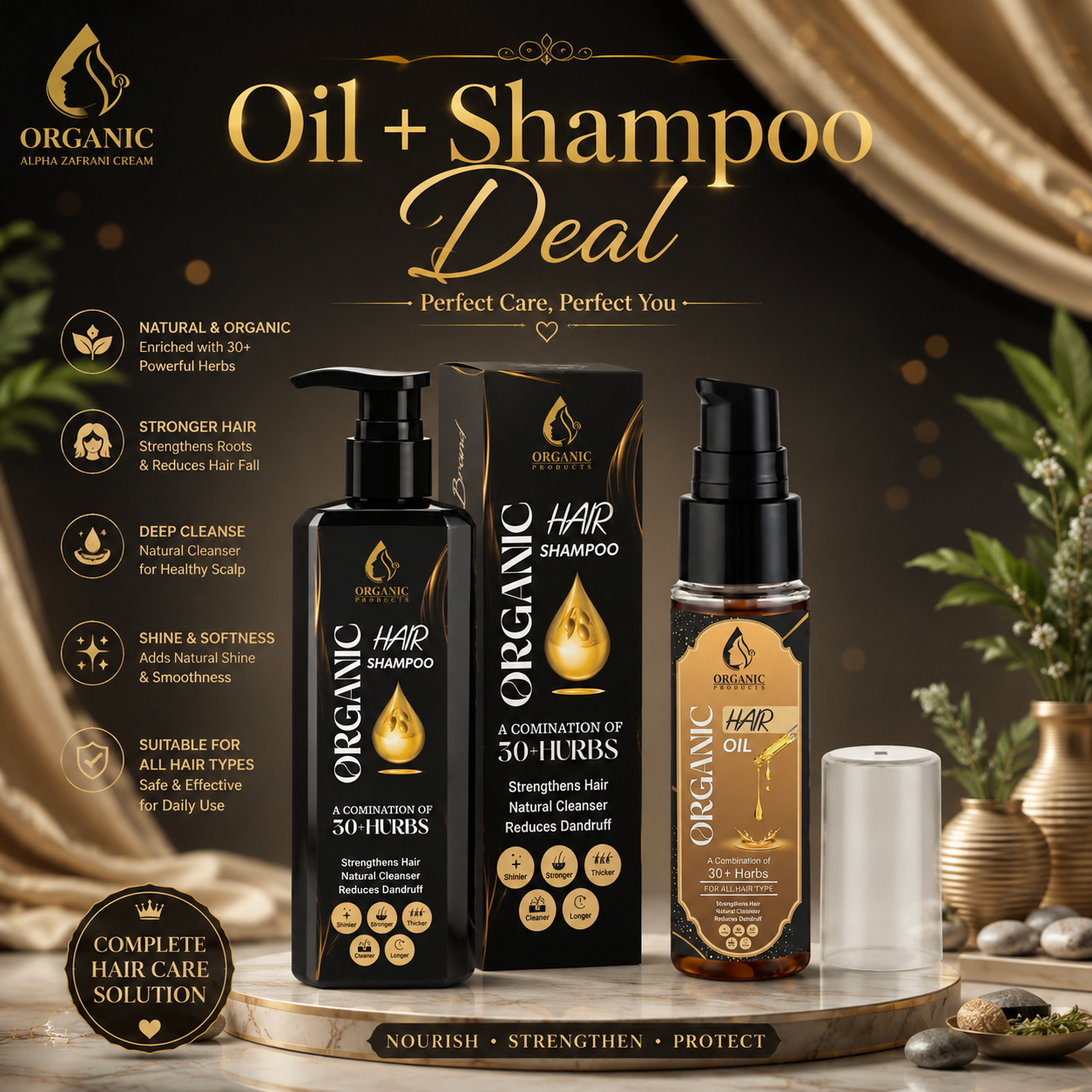Hair Care Deal (Organic Oil + Organic Shampoo)